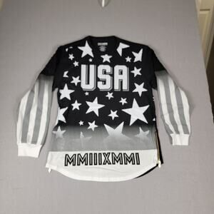 Contender USA Long Sleeve Shirt Monochrome Black Men's Sz XL